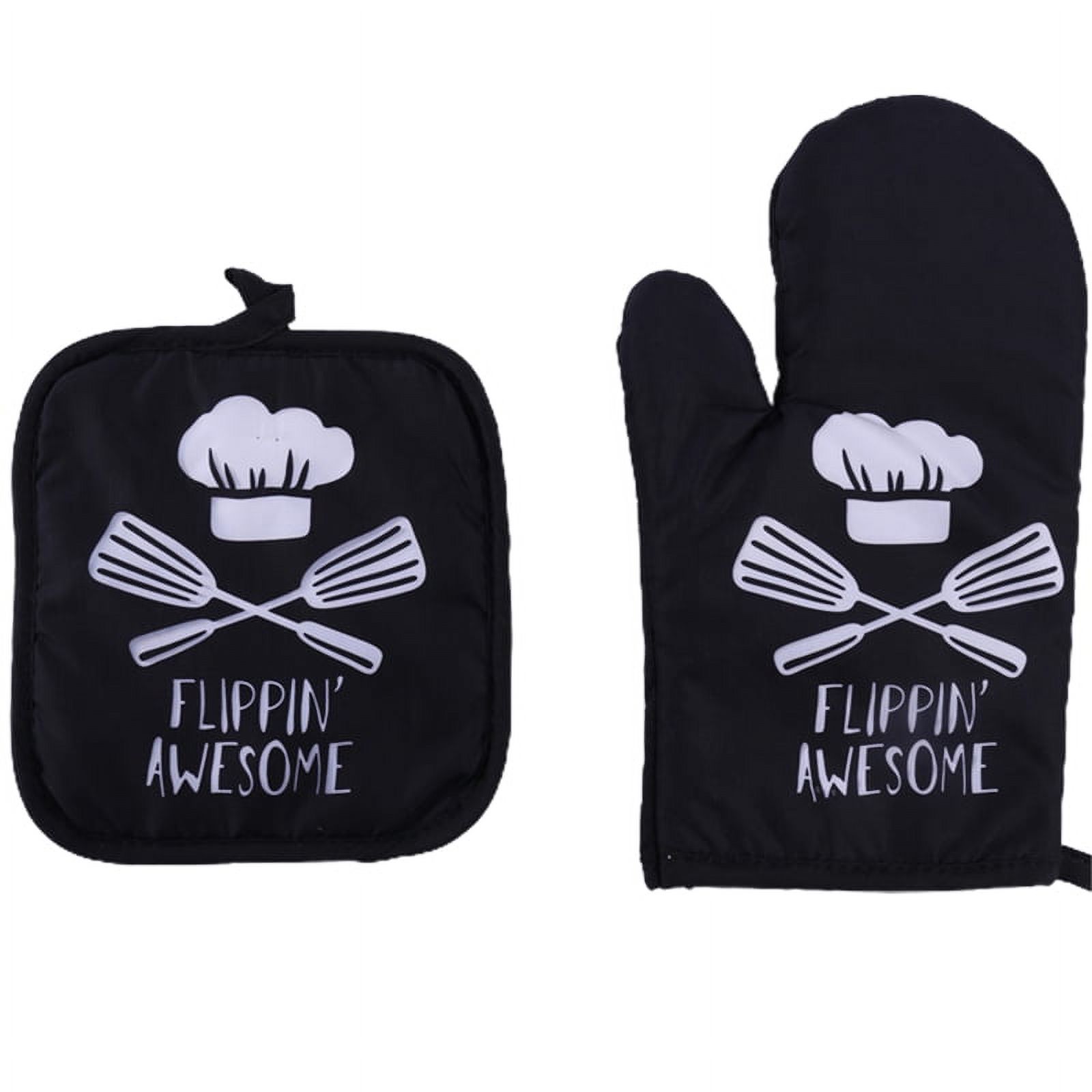 Cute Oven Mitts and Pot Pad Sets NonSlip Potholders Kitchen Heat