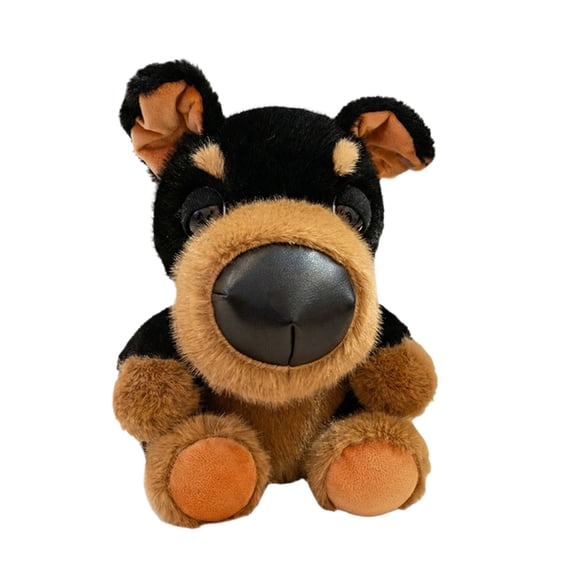 Cute Oversized Head Dog Stuffed Animal Plushie Plush Toy – Super Soft Huggable Cartoon Puppy for Kids, Teens & Pet Lovers, Home Decor & Gift Black