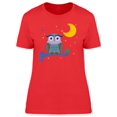 thumbnail image 1 of Cute Owl Cartoon On The Night Tee Women's -Image by Shutterstock, 1 of 2