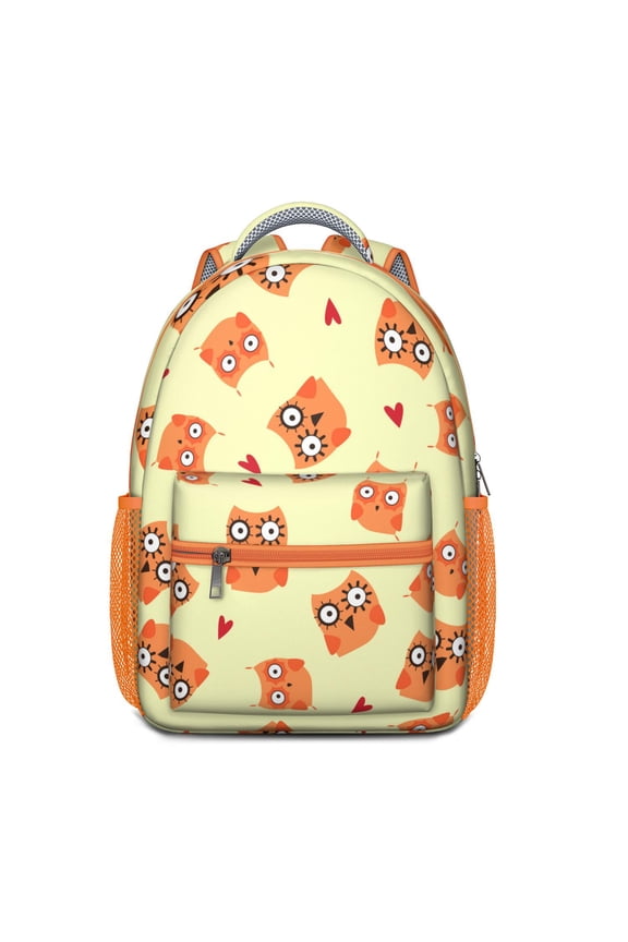 Cute Owl Design Waterproof Bookbag - Lightweight Durable Backpack with Padded Straps for College Students & Commuters