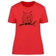 thumbnail image 1 of Cute Owl Doodle Sketch T-Shirt Women -Image by Shutterstock, Female Large, 1 of 2