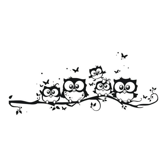Cute Owl PVC Sticker Wall Sticker Living Room Decoration
