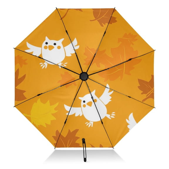 Cute Owl Pattern Design Extra Large Automatic Umbrella, UV Protection, Waterproof, Auto Open and Close