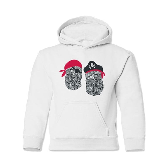 Cute Owl Pirates Hoodie Juniors -Image by Shutterstock,  Large