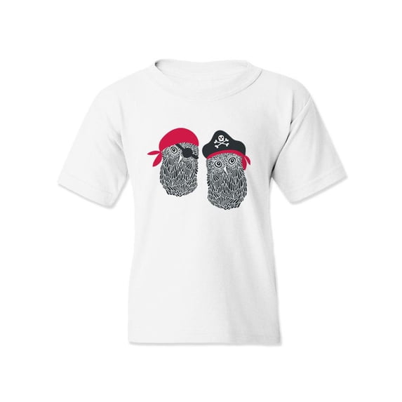 Cute Owl Pirates T-Shirt Juniors -Image by Shutterstock, Medium