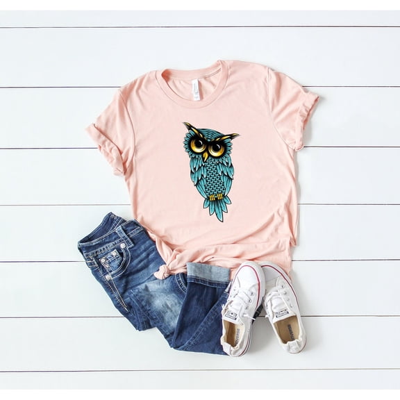 Cute Owl Shirt, Animal Lover Shirt, Owl T-Shirt For Animal Lovers, Owl Gift, Shirts For Women, Birds T-Shirt, Graphic Bird, Natural Shirt