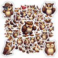 thumbnail image 1 of Cute Owl Stickers Teacher Reward Stickers Children Stickers for Laptop Fridge Phone, 1 of 9
