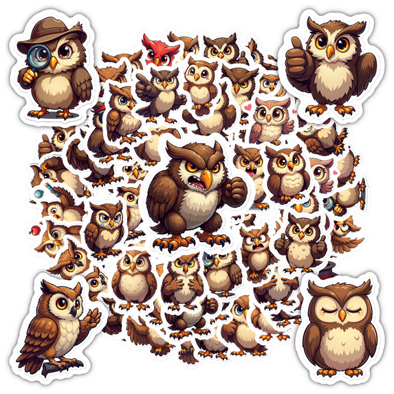 Cute Owl Stickers Teacher Reward Stickers Children Stickers for Laptop Fridge Phone