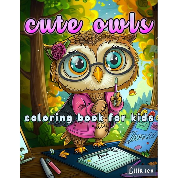 Cute Owls Coloring Book For Kids: Fun Cute owls, beautiful designs, (Paperback)