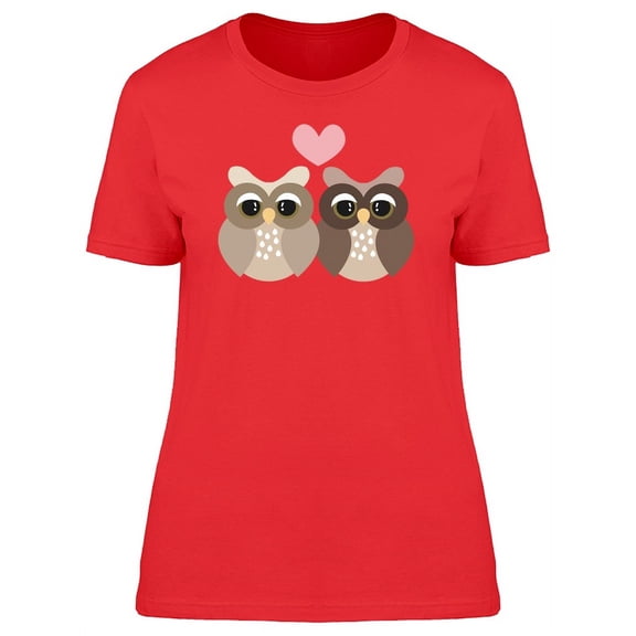 Cute Owls In Love T-Shirt Women -Image by Shutterstock, Female x-Large