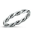 thumbnail image 1 of Cute Oxidized Wholesale Ring .925 Sterling Silver Rope Twist Band Jewelry Female Male Unisex Size 5, 1 of 4