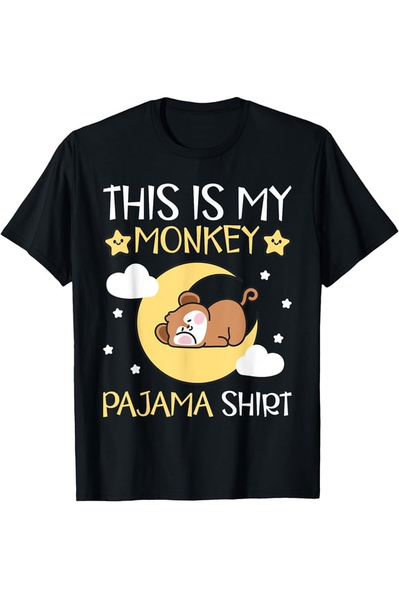 Cute PJ Teen Boys Girls PJs Funny This Is My Monkey Pajama T-Shirt, Unisex T-Shirt
