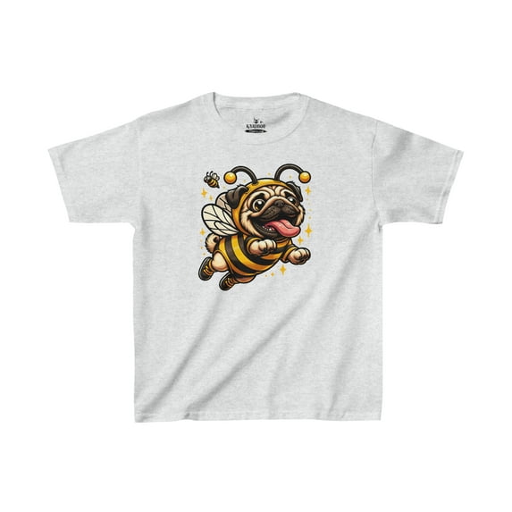 Cute PUGS Bee in Bee Suit-Kids Heavy Cotton™ Tee