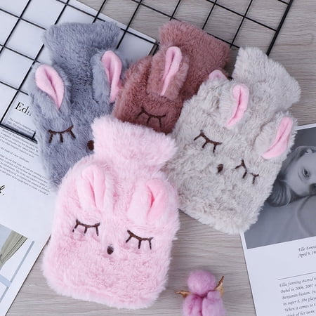 Cute PVC Relief Stress Pain Hot Water Bottle Bag Soft Reusable Hand Warmer