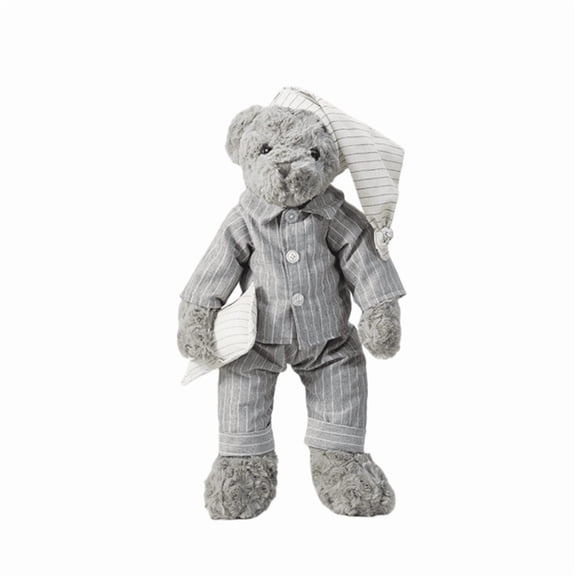 Cute Pajama Hooded Bear Plush Toy, Soft Teddy Bear Stuffed Animal Doll, Cozy Sleepwear Design Plush Figure, Comfort Plush Gift for All Ages