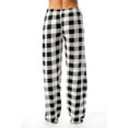 thumbnail image 1 of Cute Pajama Pants Checkered Stretchy Lightweight Drawstring Pants Wide Leg Elastic Waist Loose Fit Winter Christmas Sleep Loungewear Bottoms Black XL, 1 of 4