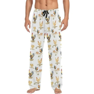 CROPD Cute Pajama Pants Mens Lounge Pants Super Soft Men Pajama Bottoms with Pockets Drawstring