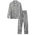 thumbnail image 1 of Cute Pajama Sets for Women, Polyester-Spandex Long Sleeve Pajama Set, Button Loungewear, Soft With Pockets, Gray L, Size M-2XL, 1 of 2