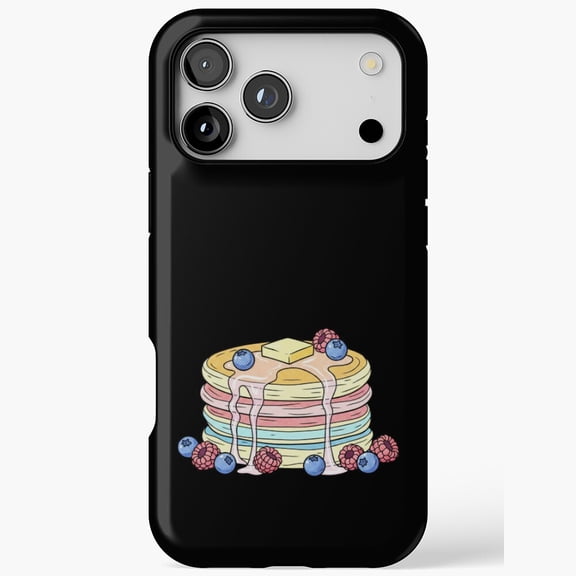 Cute Pancake Stack with Berries Butter Syrup Breakfast for iPhone Case 17 16 15 14 13 12 11 Pro Max