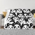 Cute Panda Animal Throw Blanket Soft Couch Cover Flannel Fleece