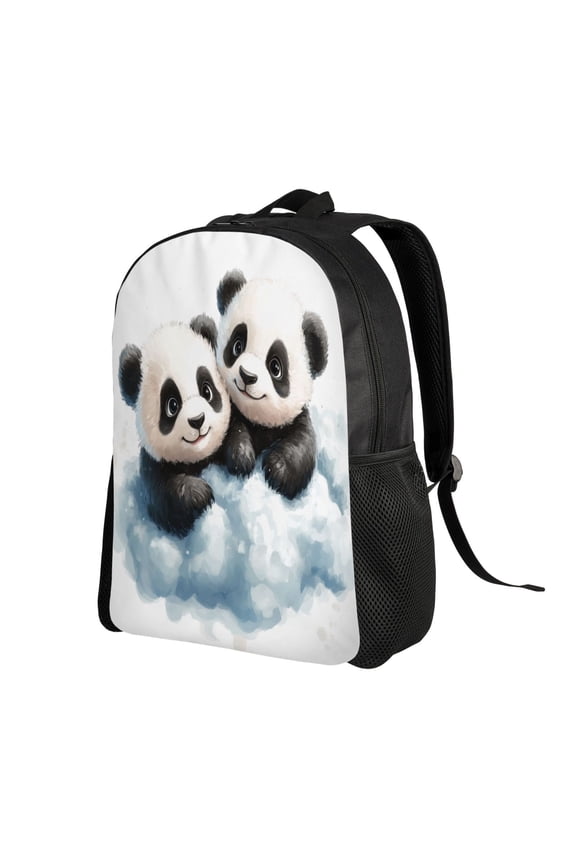 Cute Panda Backpack Double Shoulder Backpack Durable, Spacious, Ergonomic Design for Travel, Work & Outdoor Use
