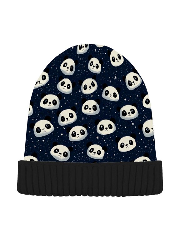 Cute Panda Beanie Hat Unisex Warm Winter Hat Cap For Women Men Winter Running