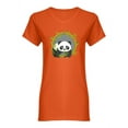 thumbnail image 1 of Cute Panda Bear And Green Bamboo Shaped T-Shirt Women -Image by Shutterstock, Female x-Large, 1 of 2