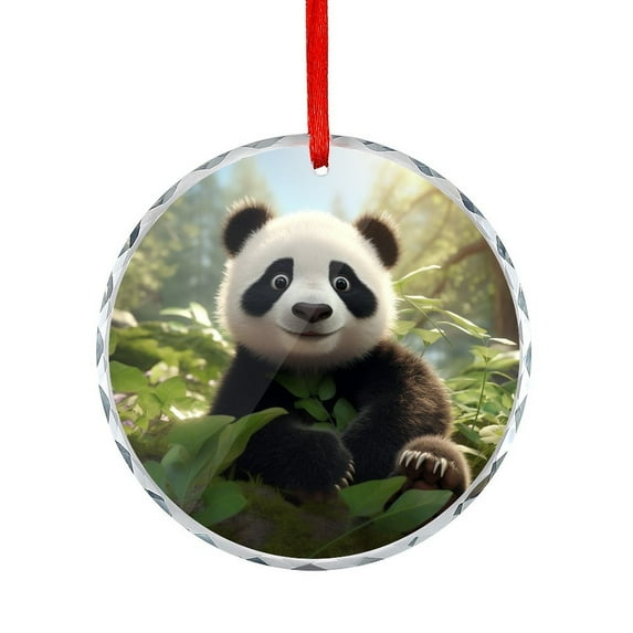Cute Panda Bear Christmas Ornament for Home Office Xmas Tree Decor Cute Panda Hanging Ornament