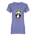 thumbnail image 1 of Cute Panda Bear Design Shaped T-Shirt Women -Image by Shutterstock, Female Medium, 1 of 2