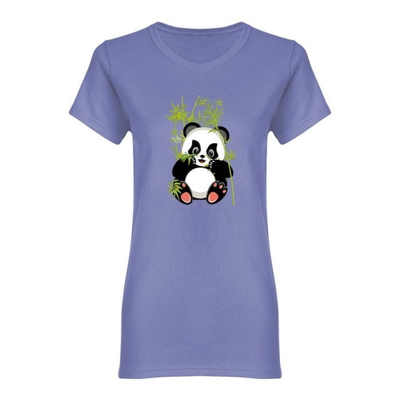 Cute Panda Bear Design Shaped T-Shirt Women -Image by Shutterstock, Female Small