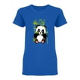 thumbnail image 1 of Cute Panda Bear Design Shaped T-Shirt Women -Image by Shutterstock, Female XX-Large, 1 of 2