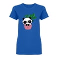 thumbnail image 1 of Cute Panda Bear With Glasses Shaped T-Shirt Women -Image by Shutterstock, Female Medium, 1 of 2
