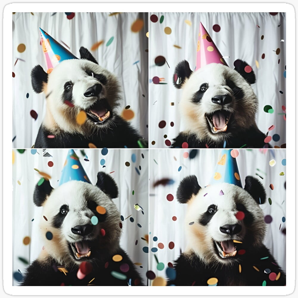 50pcs Cute Panda Stickers For Water Bottles & Laptops - Vinyl Panda Party Decorations For Kids