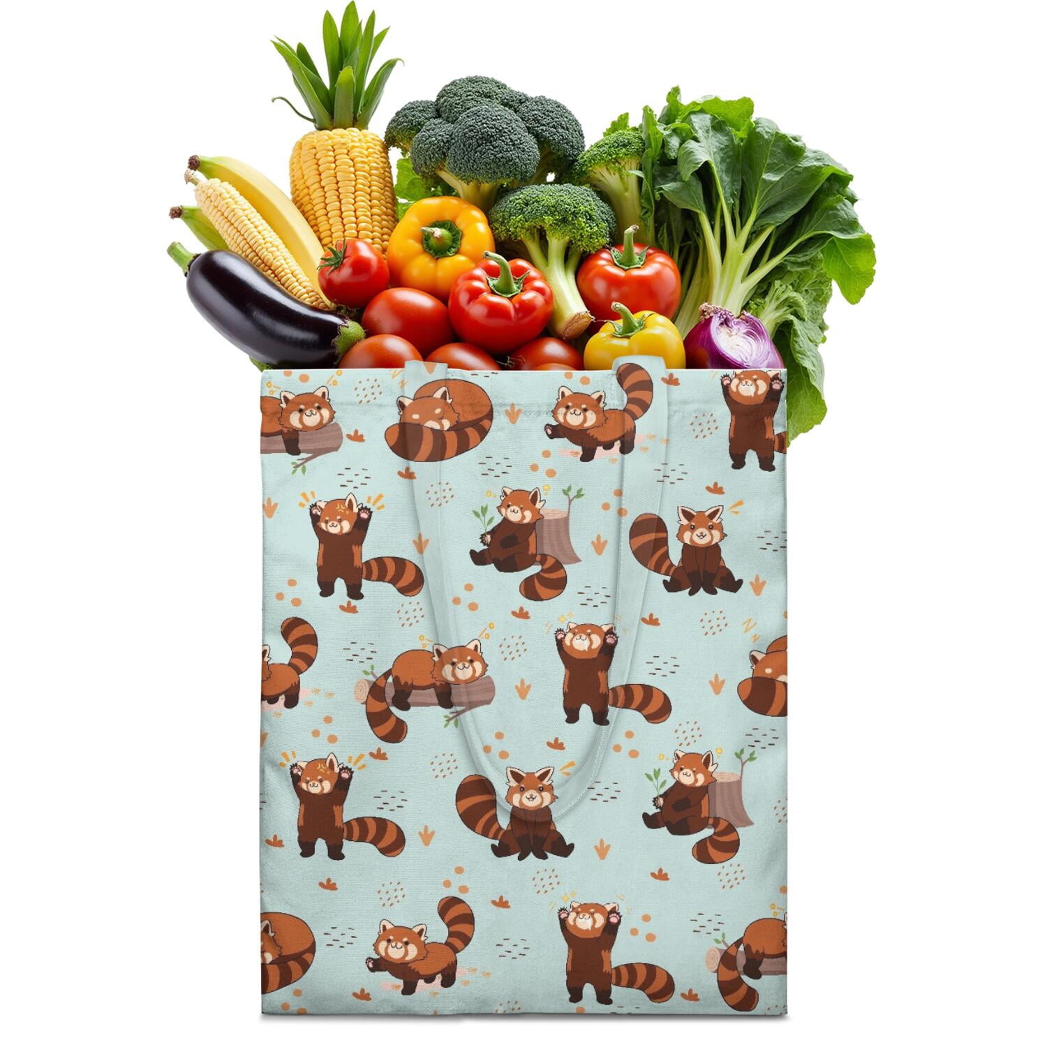 SUNFYCN Cute Panda Canvas Tote Bag - 'Always Be Yourself Unless You Can Be Panda', Reusable Shopping Bag - View #10