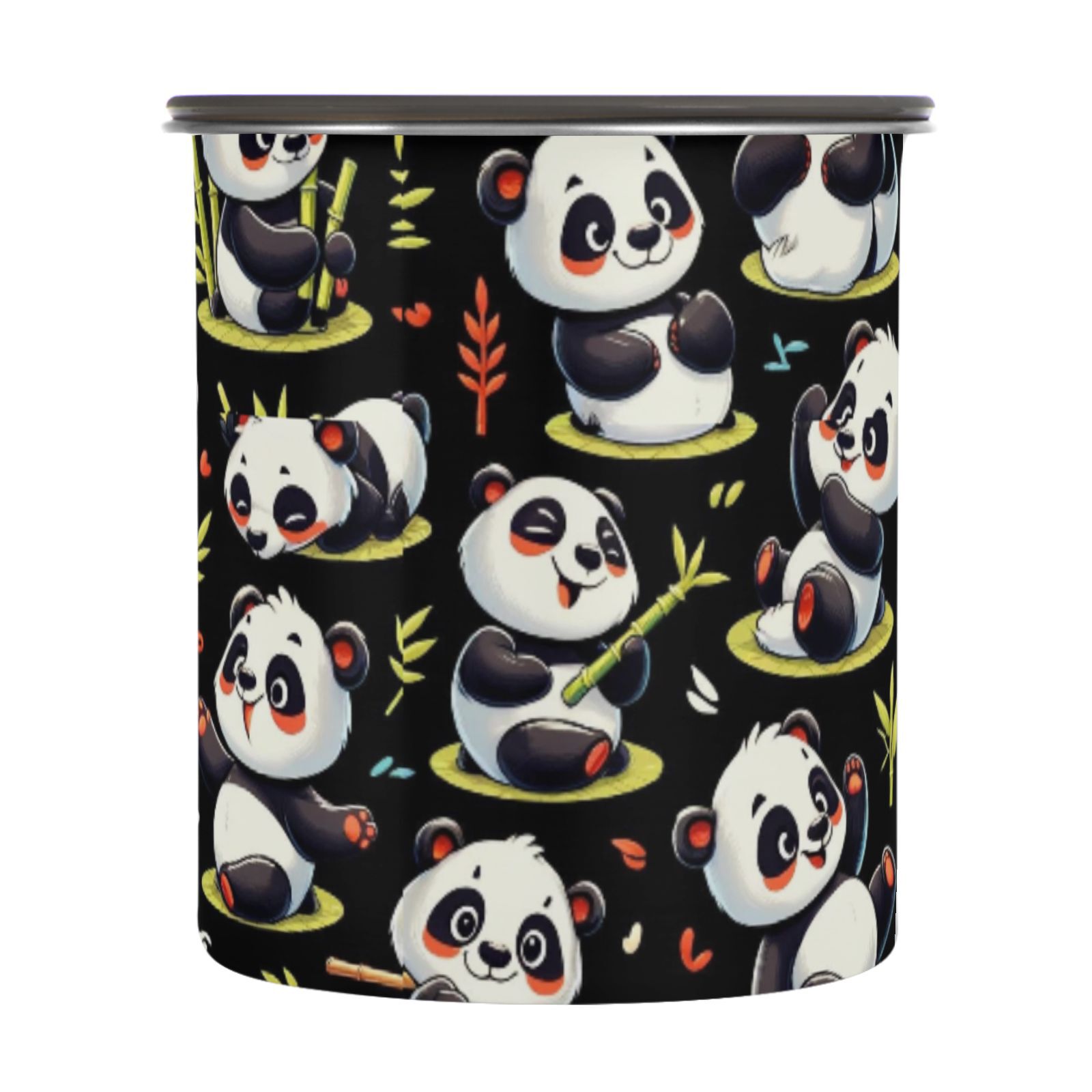 Cute Panda Cartoon Airtight Coffee Bean Canister 30oz Food Storage ...