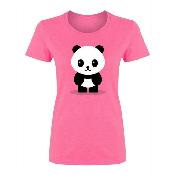 Cute Panda Cartoon Design Shaped T-Shirt Women -Image by Shutterstock, Female Medium