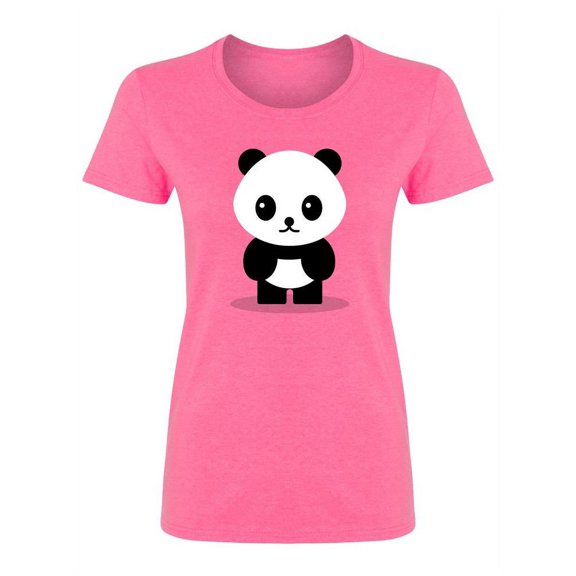 Cute Panda Cartoon Design Shaped T-Shirt Women -Image by Shutterstock, Female Small