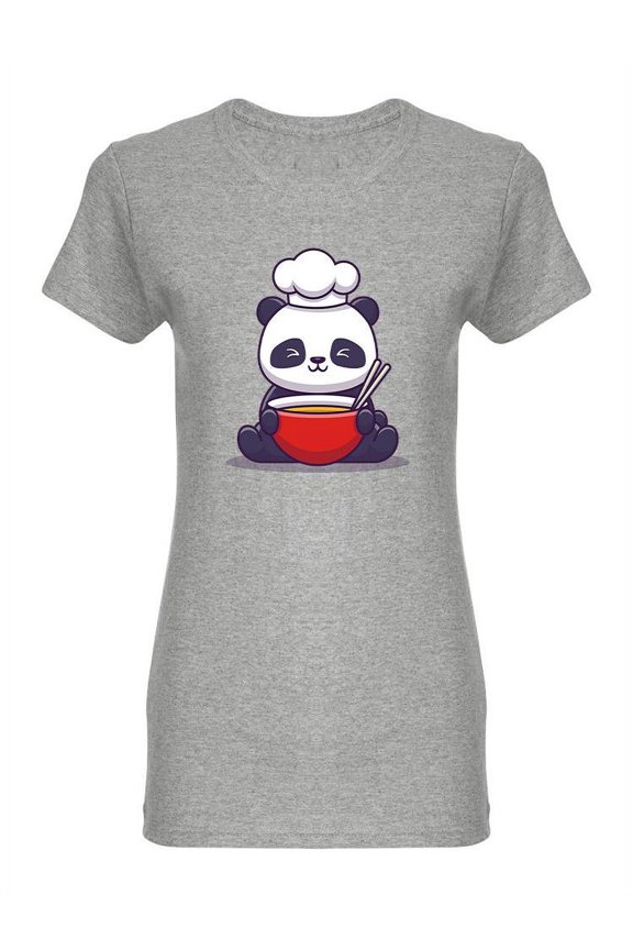 Cute Panda Chef Shaped Tee Women's -Image by Shutterstock