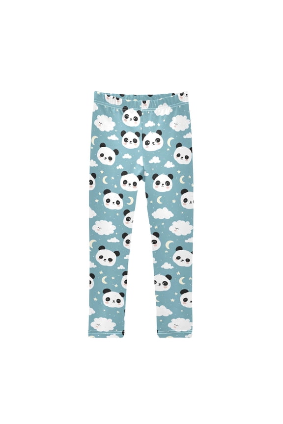 Cute Panda Cloud Printed Leggings Yoga Pants for in 4t to 10t
