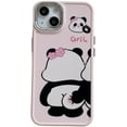 thumbnail image 1 of Cute Panda Couples Funny Grab Butt Soft Phone Case Compatible with iPhone Case (Pink,iPhone 13), 1 of 7