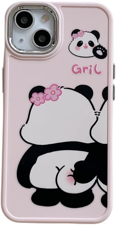 Cute Panda Couples Funny Grab Butt Soft Phone Case Compatible with