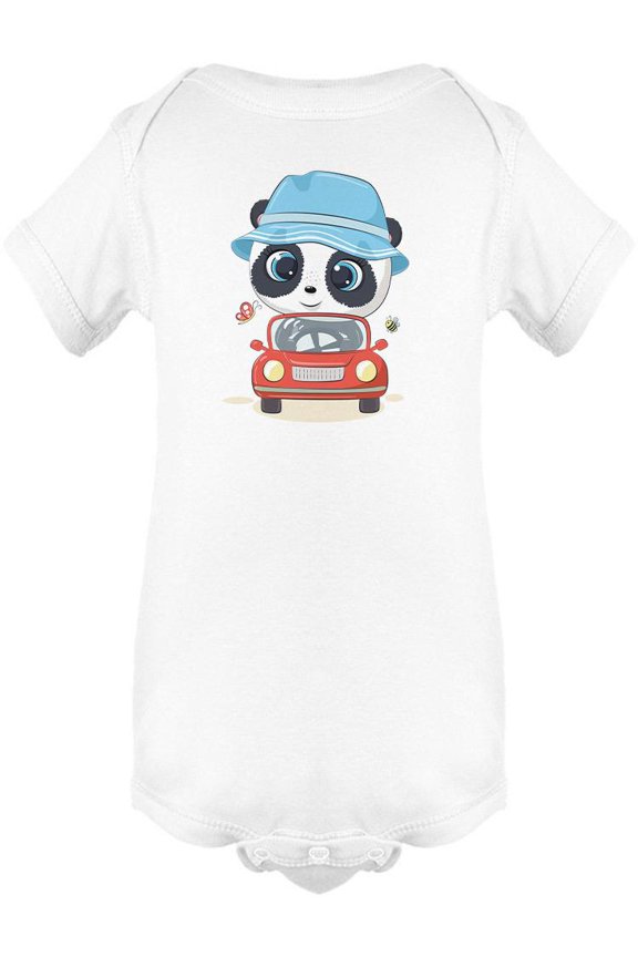 Cute Panda Driving A Car Bodysuit Infant -Image by Shutterstock, Newborn