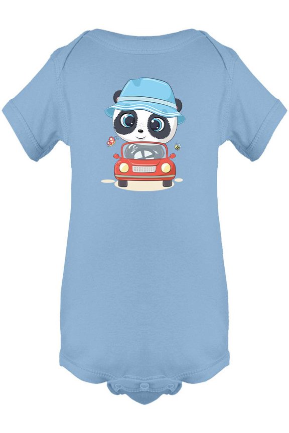 Cute Panda Driving A Car Bodysuit Infant -Image by Shutterstock,  Newborn