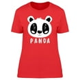 thumbnail image 1 of Cute Panda Face Doodle Cartoon T-Shirt Women -Image by Shutterstock, Female Large, 1 of 2