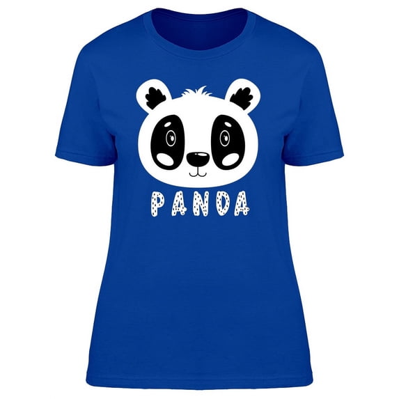 Cute Panda Face Doodle Cartoon T-Shirt Women -Image by Shutterstock, Female x-Large