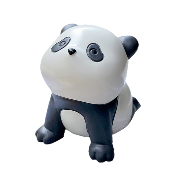 Cute Panda Figurines Small Resin Decor For Car Indoor Desktop Outdoor Garden, Durable Resin, Perfect For Panda Lovers