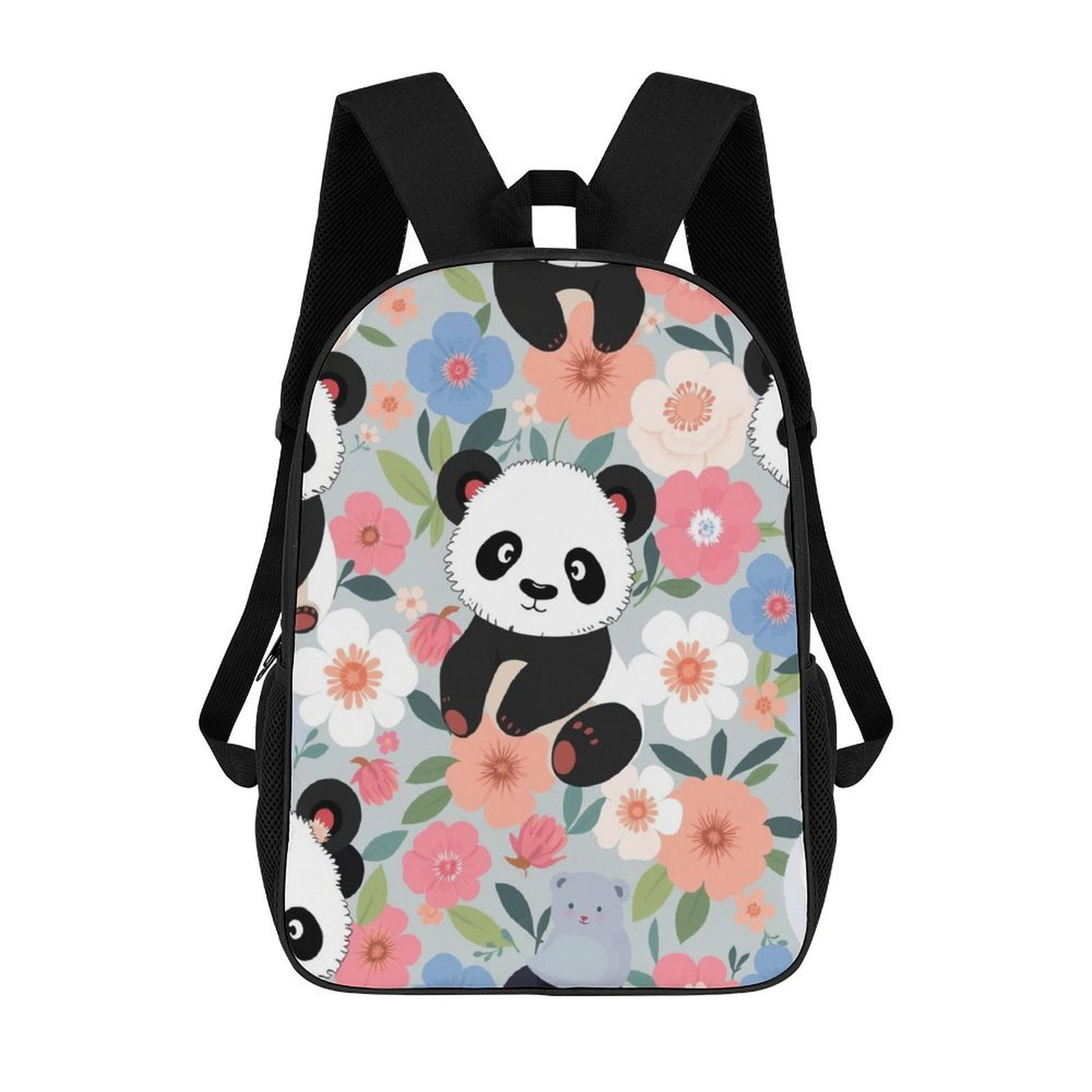 Cute Panda Floral Print Backpacks For Teenagers Backpacks 17 Inch ...