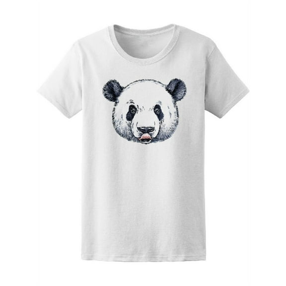Cute Panda Front View T-Shirt Women -Image by Shutterstock, Female Medium