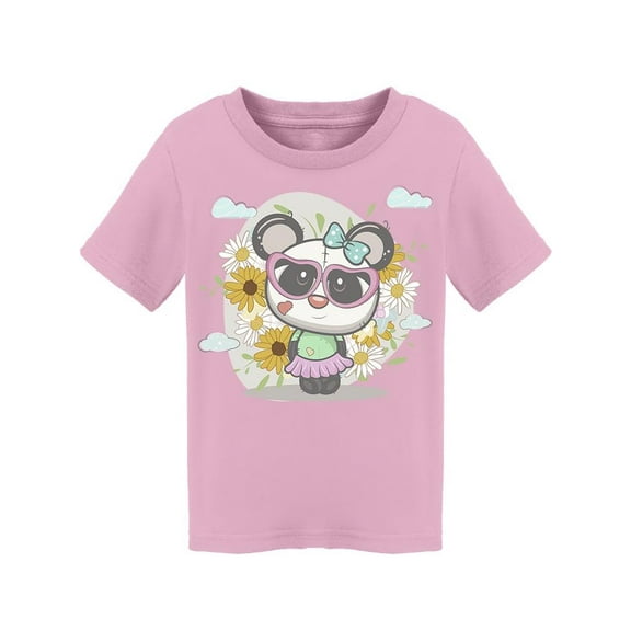Cute Panda Girl In Flower Field T-Shirt Toddler -Image by Shutterstock,  2 Toddler