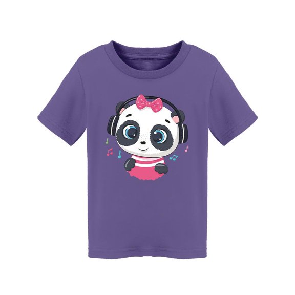 Cute Panda Girl With Headphones T-Shirt Toddler -Image by Shutterstock,  5 Toddler